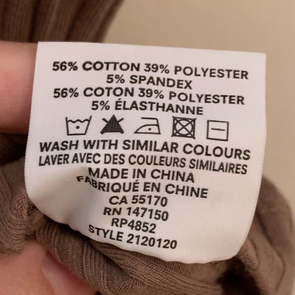 NWOT Frank & Oak Ribbed Top in Brown- Size XS - Picture 7 of 7